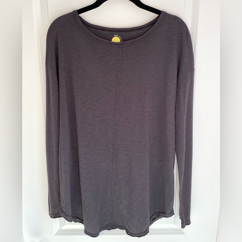 Daily Practice Judy Cut-Out Long Sleeve Tunic Grey Size S, NWOT